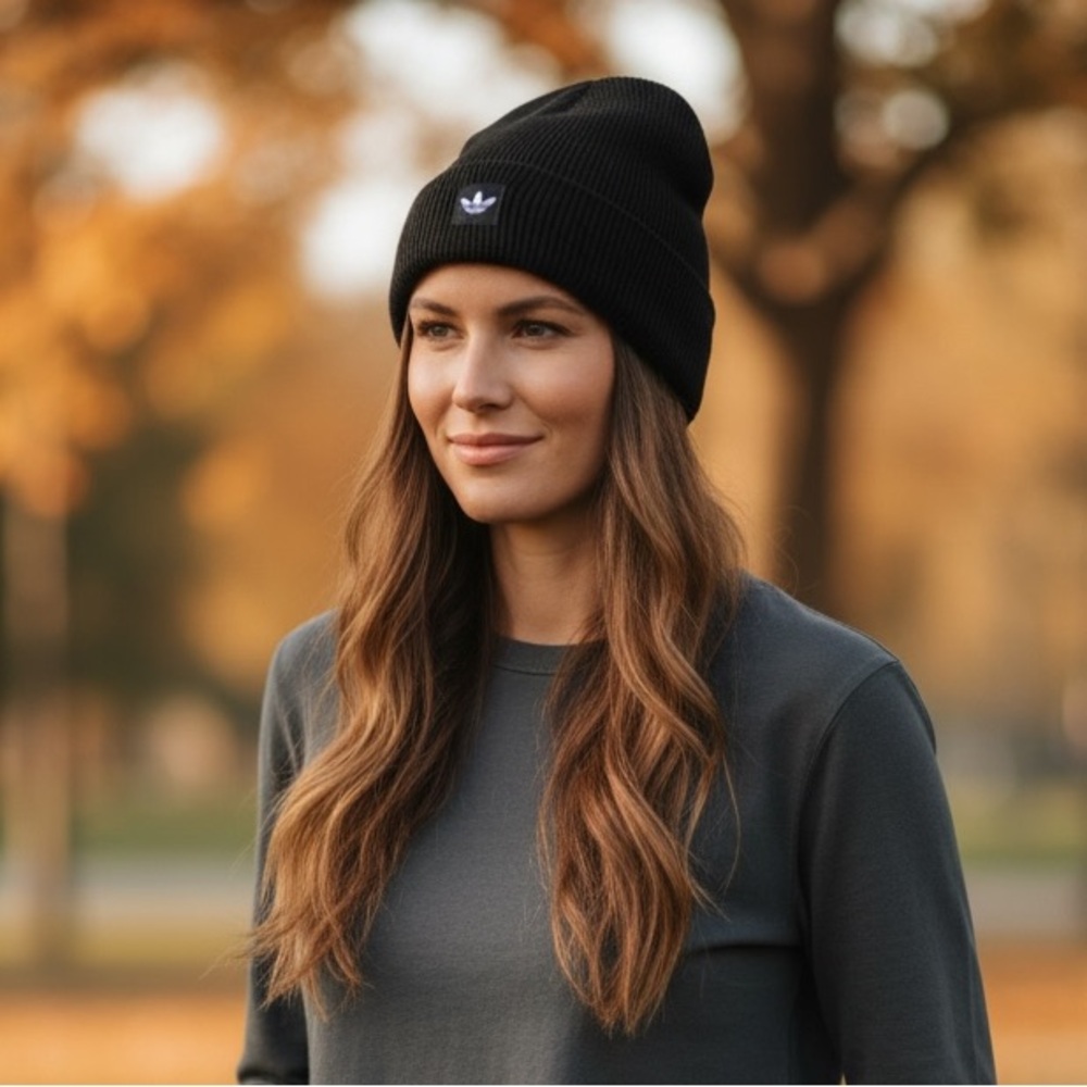 Adidas Women's 2 pack, Black and White Knit Beanie
